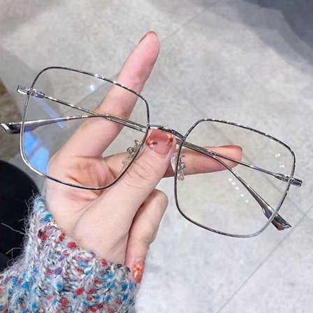 Anti-Blue Light Briller Oversized briller SØLV