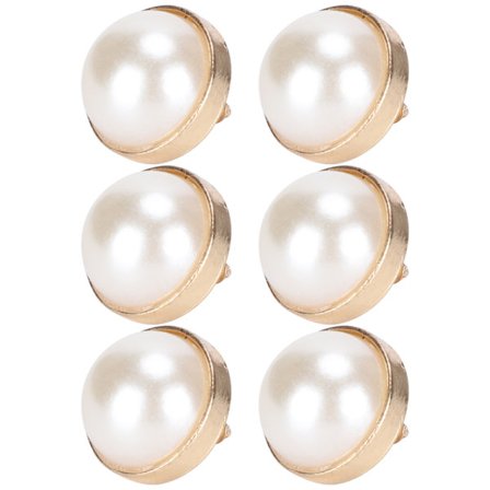 6 stk. skoklips All-Match Støvler Spænde Overdele Brude Bryllupsfest Dekoration TilbehørHW1416 Halvcirkel Perle Skrue