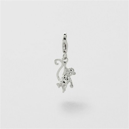 Monkey Charm - Sterling Silver - Safira