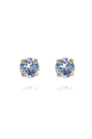 Classic stud earrings denim blue