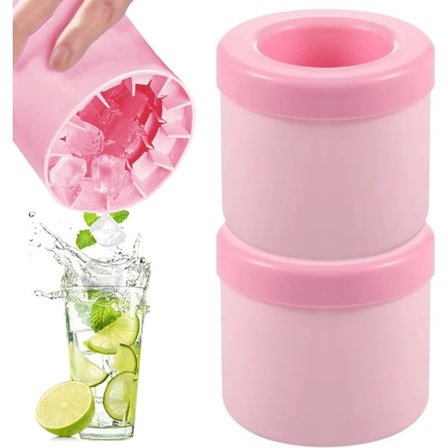 Isterningeform med låg 2 stk Silikone Isterningeform Isterningeform Isforme Ismaskine Isterningeforme Mini Isterning Silikone Isterningeform Pink Pink