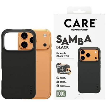 CARE by PanzerGlass Fasjonable Samba MagSafe-etui for iPhone 17 Pro - Svart