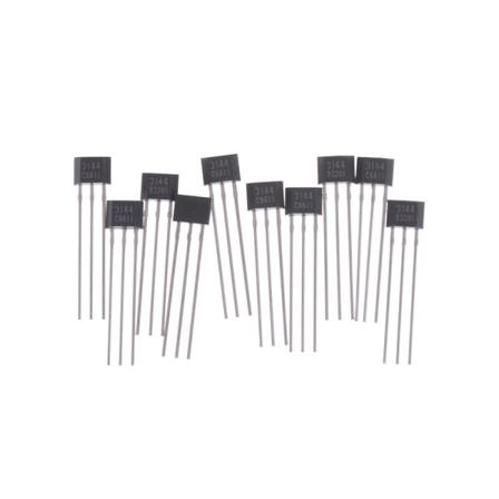 100 kpl AH3144E OH3144 3144 Halleffektsensori magneettinen ilmaisin Musta one size