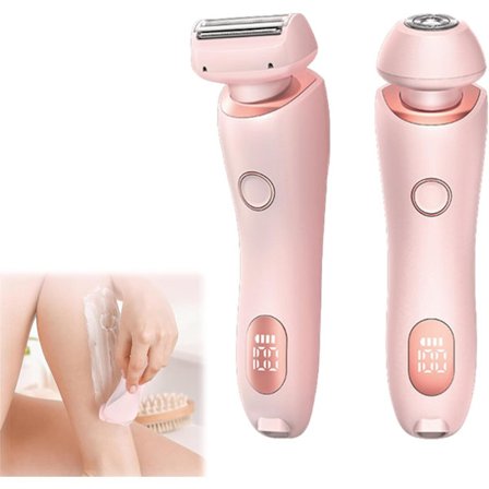 Livora Elektrisk barbermaskin, Livora barbermaskin epilator smertefri for hjemmet, 2 i 1 elektrisk barbermaskin barbermaskiner, 3 typer blader, 