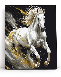 Paint By Numbers Hvid hest - Varvikas