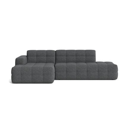 Paris chaiselong sofa, venstrevendt, open end - Puente Grå/Blå - Komfortabel hjørnesofa med chaiselong - 282x162x77cm - Perfekt til afslapning
