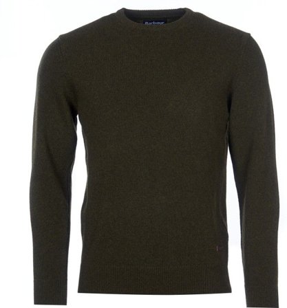 Barbour M's Patch Crew Neck Seaweed