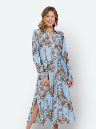 B. COPENHAGEN - Kjole - Lyseblå - Paisleyprint