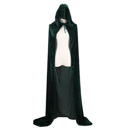 Halloween Kostymer Kvinnor Män Fancy Kappa Hooded Vuxen Häxa Lång
