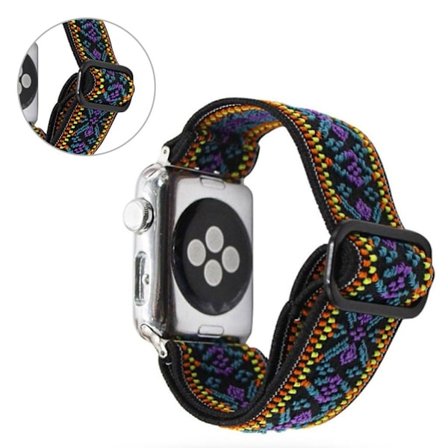 Apple Watch Series 6 / 5 44mm woven style pattern watch band - Flower Pattern