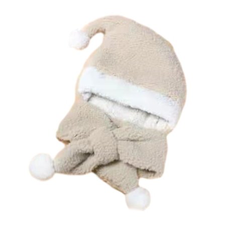 Cosplay julenisse lue med tykk skjerf Fargematchende vinterhatt for voksne barn