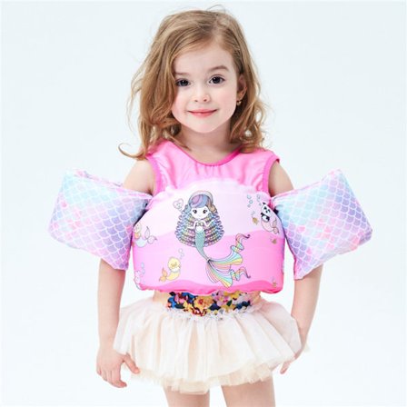 Børne Svømmevest Badedragt Skum Flyd med Ærmer og Armbånd