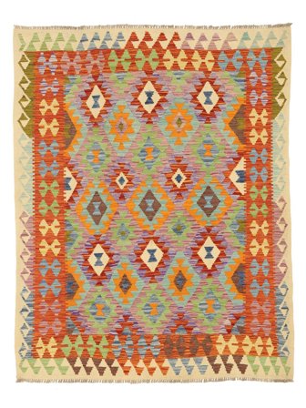 Handgeweven Kelim Afghan Old Style Vloerkleed 155X202