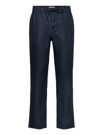The Resort Co. Linen Trousers Navy - Navy - L 108 cm