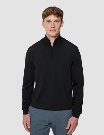 Shaping New Tomorrow - Seamless Premium Merino Knit Half Zip - Black - Herren - Größe S