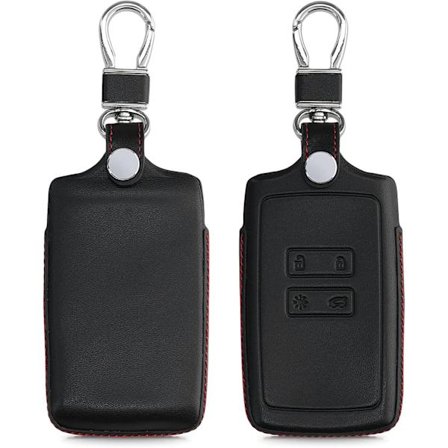 Nahkainen avainkotelo, yhteensopiva Renault Smart Key 4-painikkeisen avaimen kanssa (Keyless Go) [YDE]