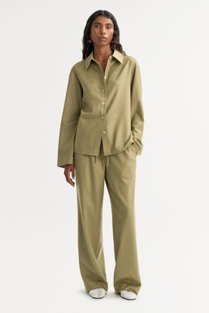 Soft Goat - Woven pants - Women cashmere pants - XS - Khaki