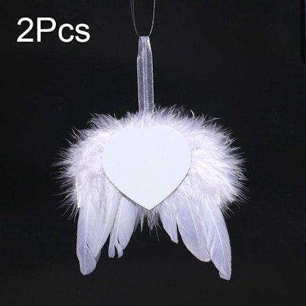 2 Stk Englevinger Kærlighedsvedhæng Englevingervedhæng HJERTE HJERTE