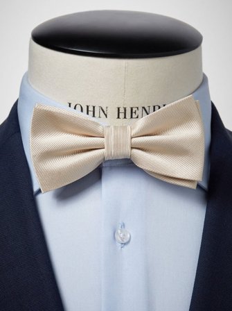 John Henric Men's Champagnerfarbene Fliege Size Pre-tied