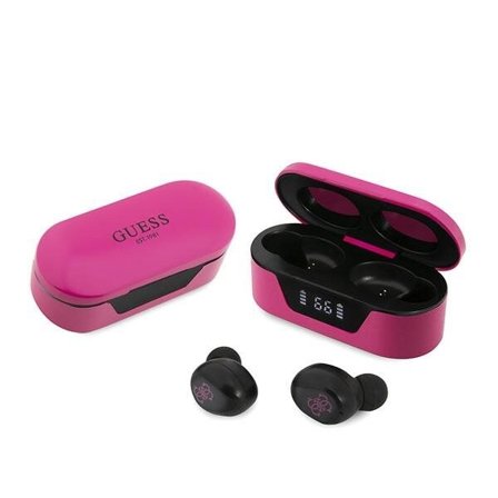 Guess GUTWST31EM TWS Bluetooth-hodetelefoner + magenta dokkingstasjon