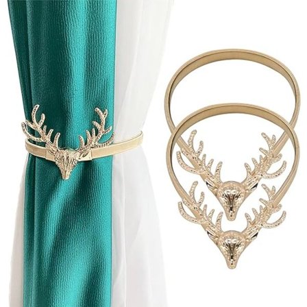 2 guld fjäderrep gardinband, gardinklämmor repband gardin