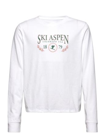 Kids Girls Graphics T-shirts Long-sleeved T-shirts Vit Abercrombie & Fitch