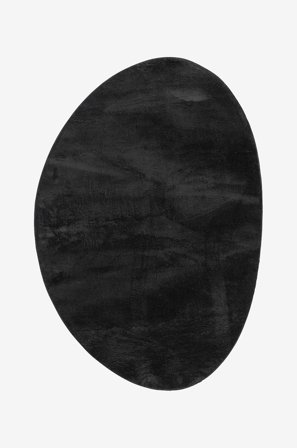 KM Home - Vaskbart teppe Soft - Svart - Lugg- & ryetepper - 240X340 - Fra Homeroom