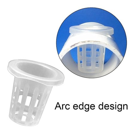 10 stk. Translucent Hydroponisk Plantningsnet Pot Kopper Plastik Mesh Pot Kurv Have Plantning Dyrk Spand 70