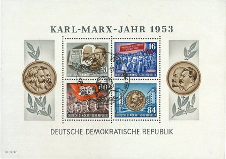 DDR - MICHEL blok 9A - Miniark - Stemplet