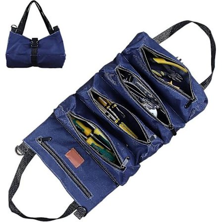 Trädgårdsverktygsset, Trädgårdsväska (Blå) med Flera Fack för