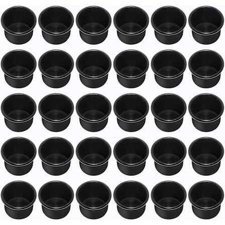 30 stycken Mini Ljusstakar (30 st, Svart), Metall Ljusstake, Liten