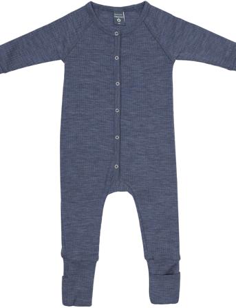 Night Suit, Denim Melange Drop Needle, Merino Wool Blue Smallstuff