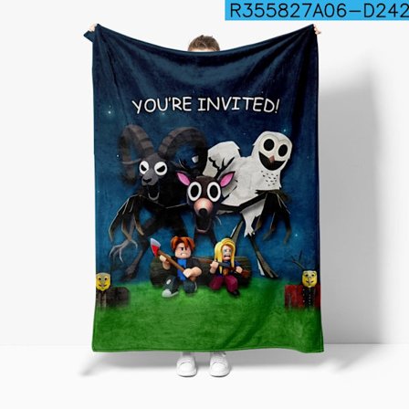 99 Nights in the Forest Flanellipeitto | Pehmeä painettu plyysipeitto | Viihtyisä torkkupeitto*K-tyyli*L (125x200cm)