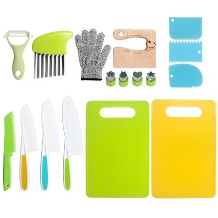 Legetøjsknivsæt til børn, sikkerhedsværktøjssæt til grøntsagsskæring til tidlig børnehaveundervisning