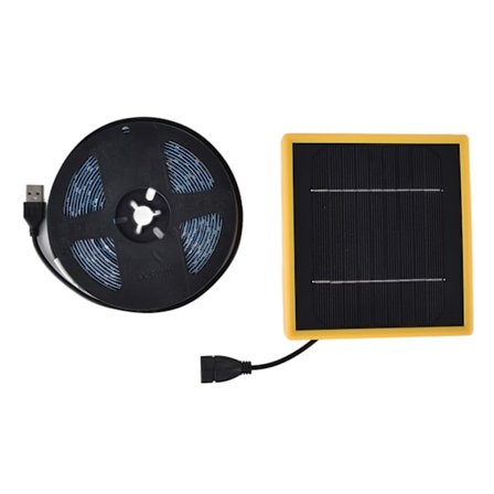 Solcelle-vekstlys for planter Fullspektrum 5W LED plantelampebånd for drivhushagebruk 5V 16,4 fot