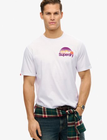 Superdry Cl Great Outdoors Chest Tee - White - S