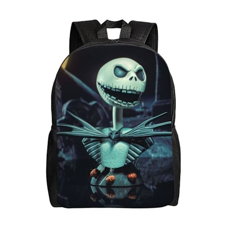 i621The Nightmare Before Christmas Jack Skellington Unisex rygsæk Bærbar skoletaske College Student Satchel Let Basic Daypack til voksen teenager