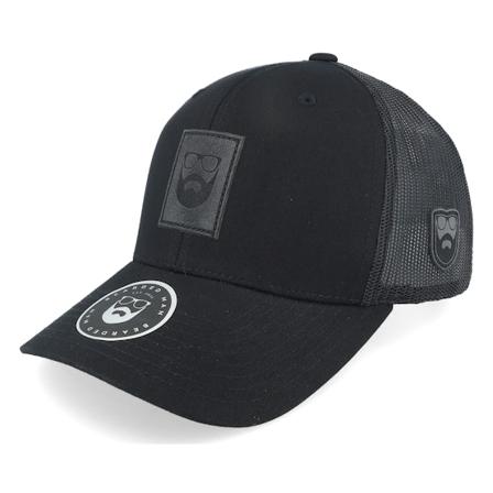 Bearded Man - Noir trucker Casquette - Charcoal Bm Logo Patch Black Trucker @ Hatstore