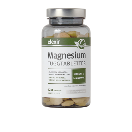 Elexir Pharma Magnesium 120 tyggetabletter sitronlime