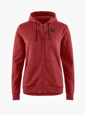 Klättermusen Runa Maker Zip Hettegenser Dame - Rose Red - Women's - M