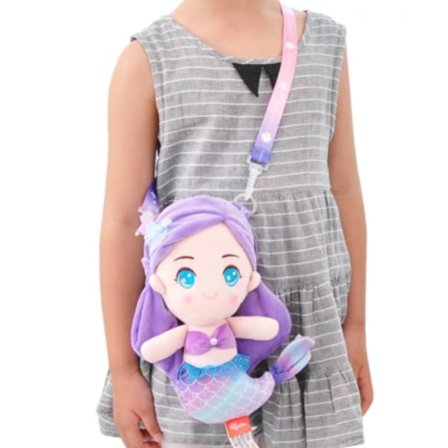 Havfrue Messenger Bag Prinsesse Bag Jente Skulder Bag-Lilla
