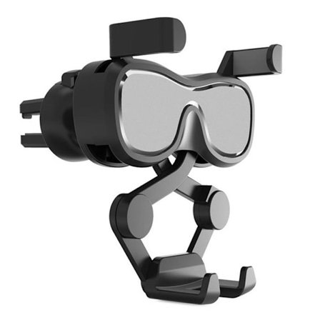 Gravity Smartphone Bilhållare För luftventil med Luftfräschare - Silver