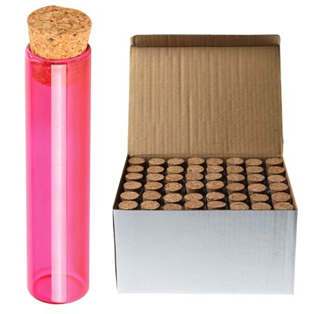 Flasker med Flaskepropper Pink 48-pak