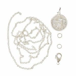 Me & My Box Silver Virgo Zodiac Pendant Set One Size - Stationery - One size - Silver - Junge - Jewelries & Jewel-case