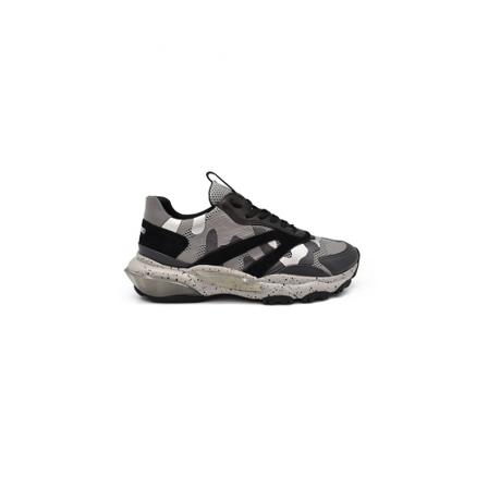 Valentino Garavani Bounce Camouflage sneakers , Zwart , Heren , Maat: 41 EU