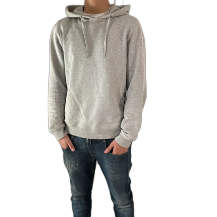 Grå hoodie från Stenströms