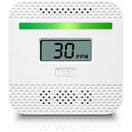 Kolmonoxiddetektor, portabel CO2-detektor med LCD digital display för hemresor, UL-certifierat CO2-larm