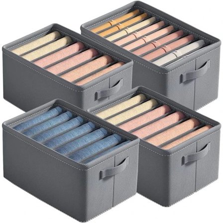 [xin] 4-pack Klädförvaringslådor, PP-kartong Klädförvaringslådor med handtag