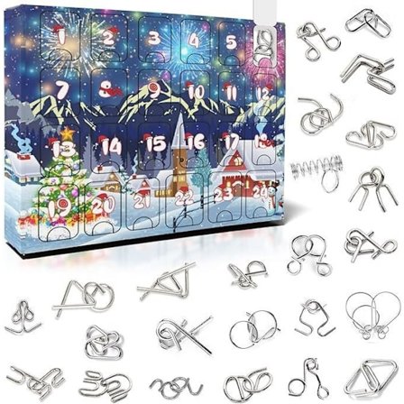1. adventskalender 2024 Børn Voksne Puslespil Drenge Piger, 24 P