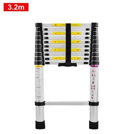 Teleskopstege - UISEBRT - 3,2M - Aluminium - Max last 150KG - Halkskydd